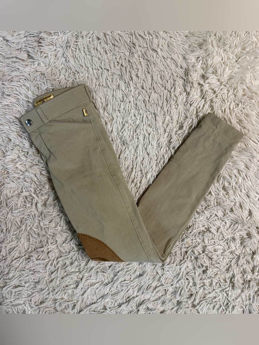 Child’s Size 8R Tan Devon Aire Knee Patch Horseback Riding Jodphur Breeches